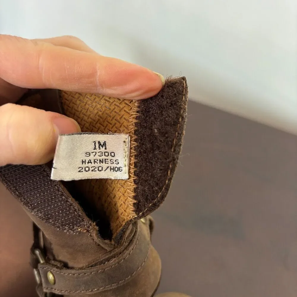 Frye Brown Harness Leather Riding Boots Baby Girl 1M 0-3 Months